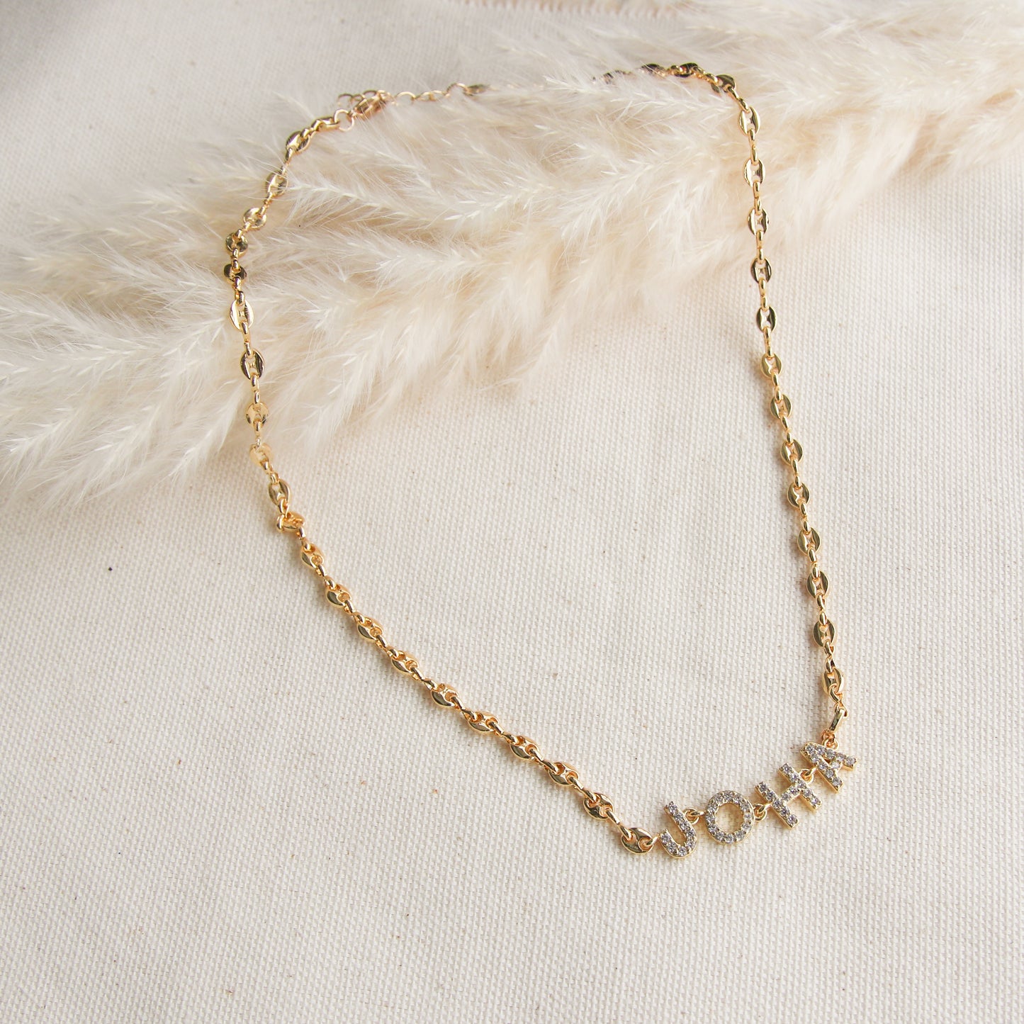 Pavé Name Mariner Chain Necklace