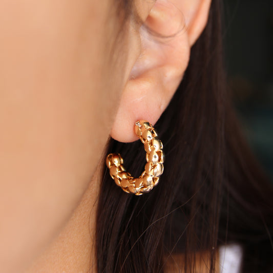 Popcorn Hoop Earring