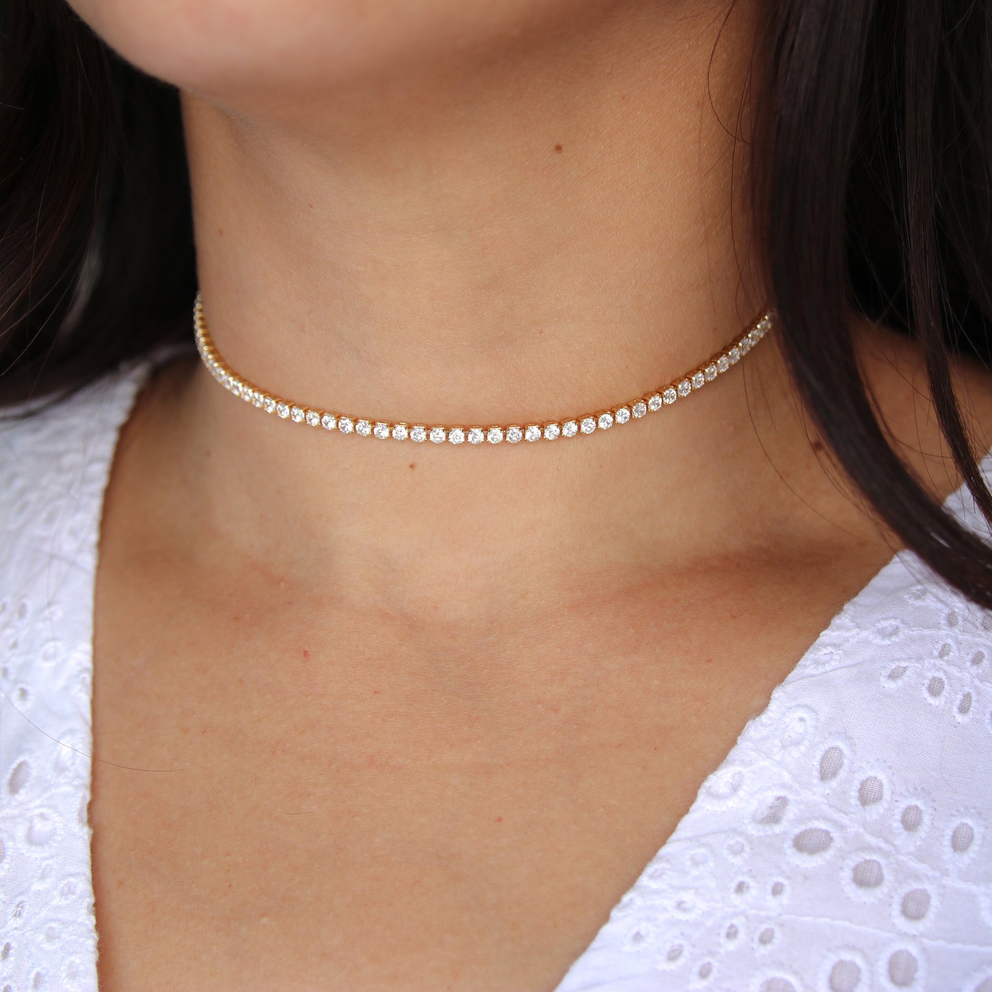 Tennis X Herringbone Chain Combo Set