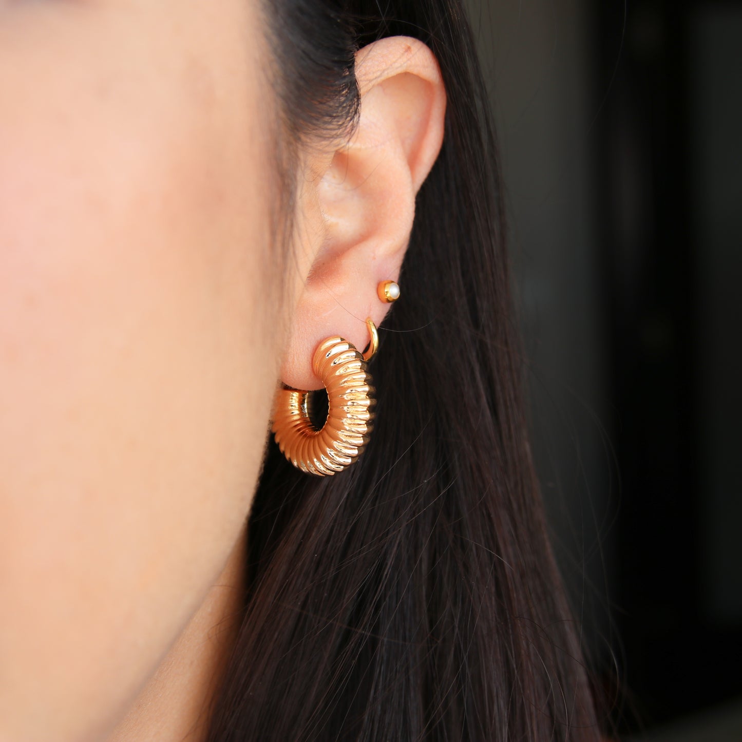 Texture Chunky Hoop Earring
