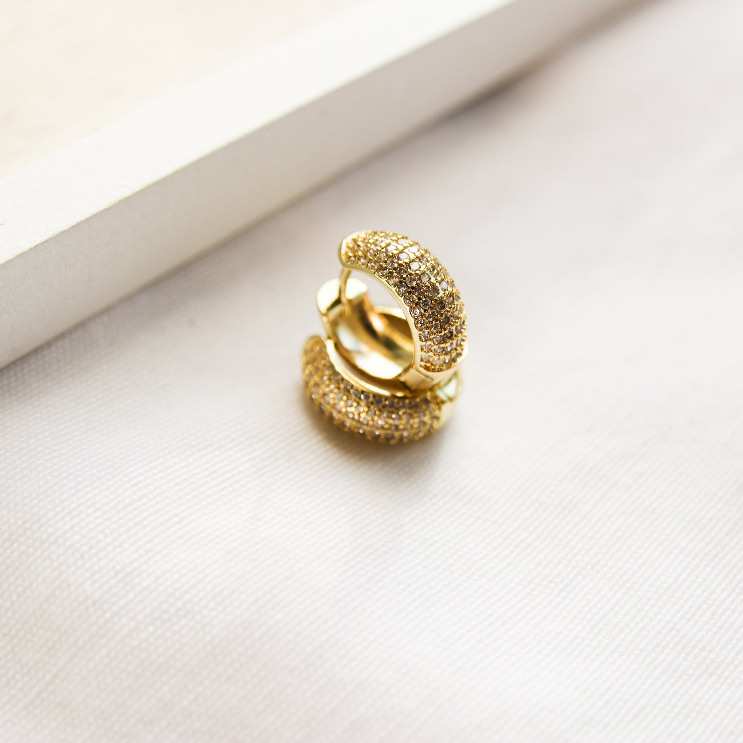 Pave Chunky Hoop Earring