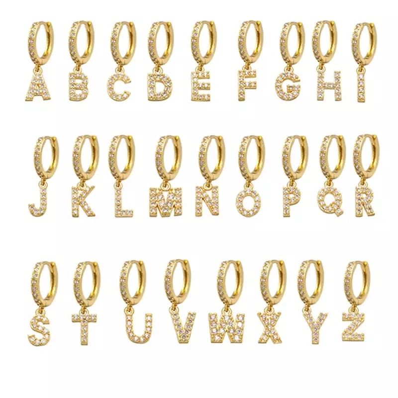 Initial Hoops Earrings