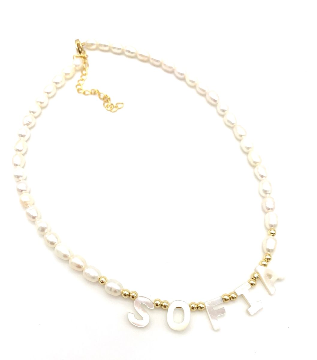 Mother of Pearl Name Necklace