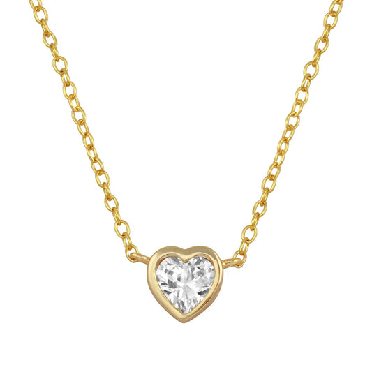 Heart Bezel Necklace