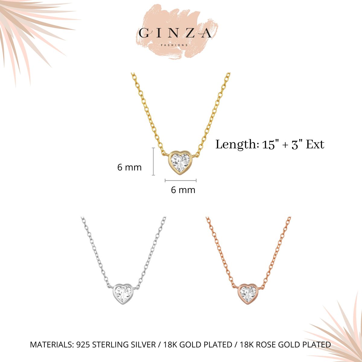 Heart Bezel Necklace