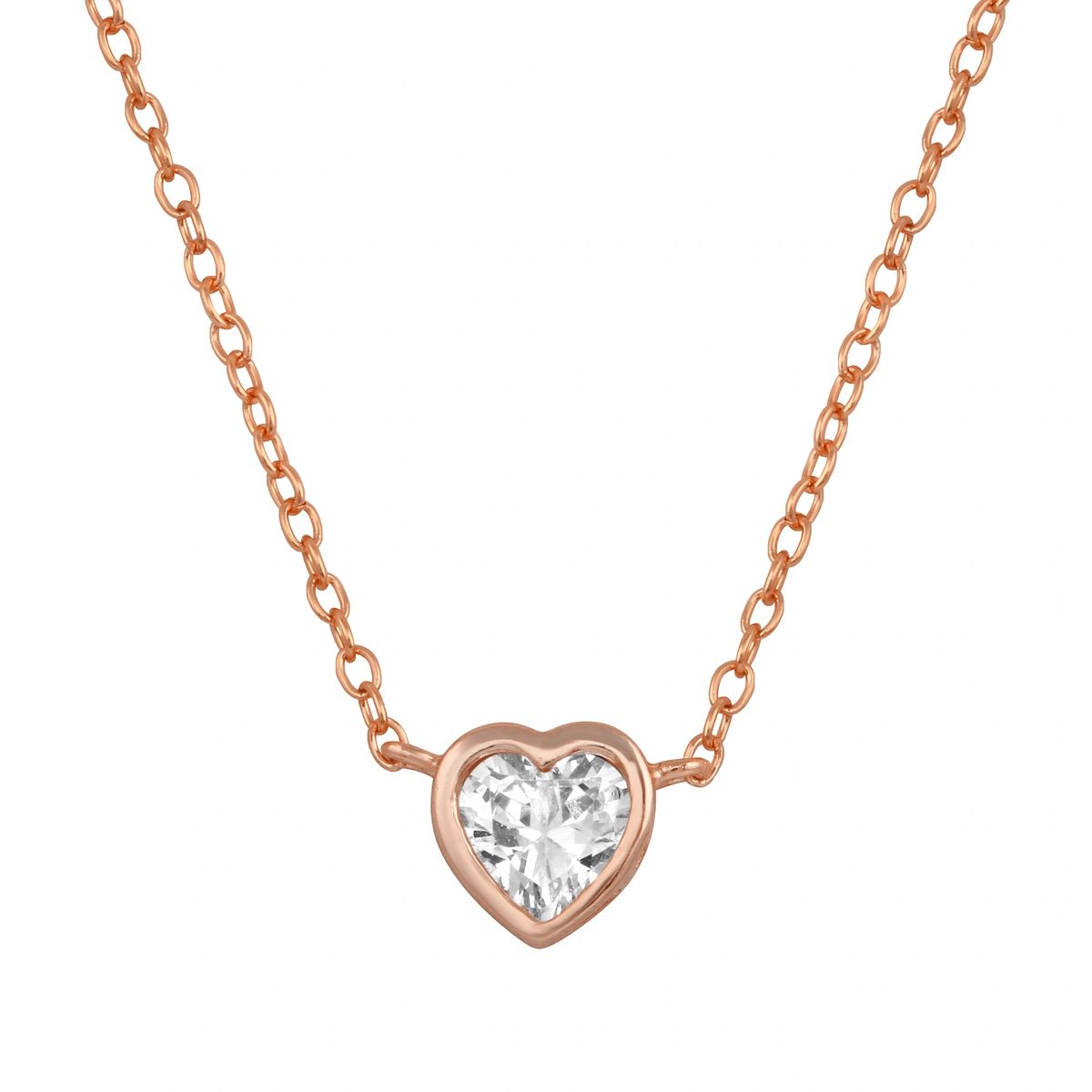 Heart Bezel Necklace