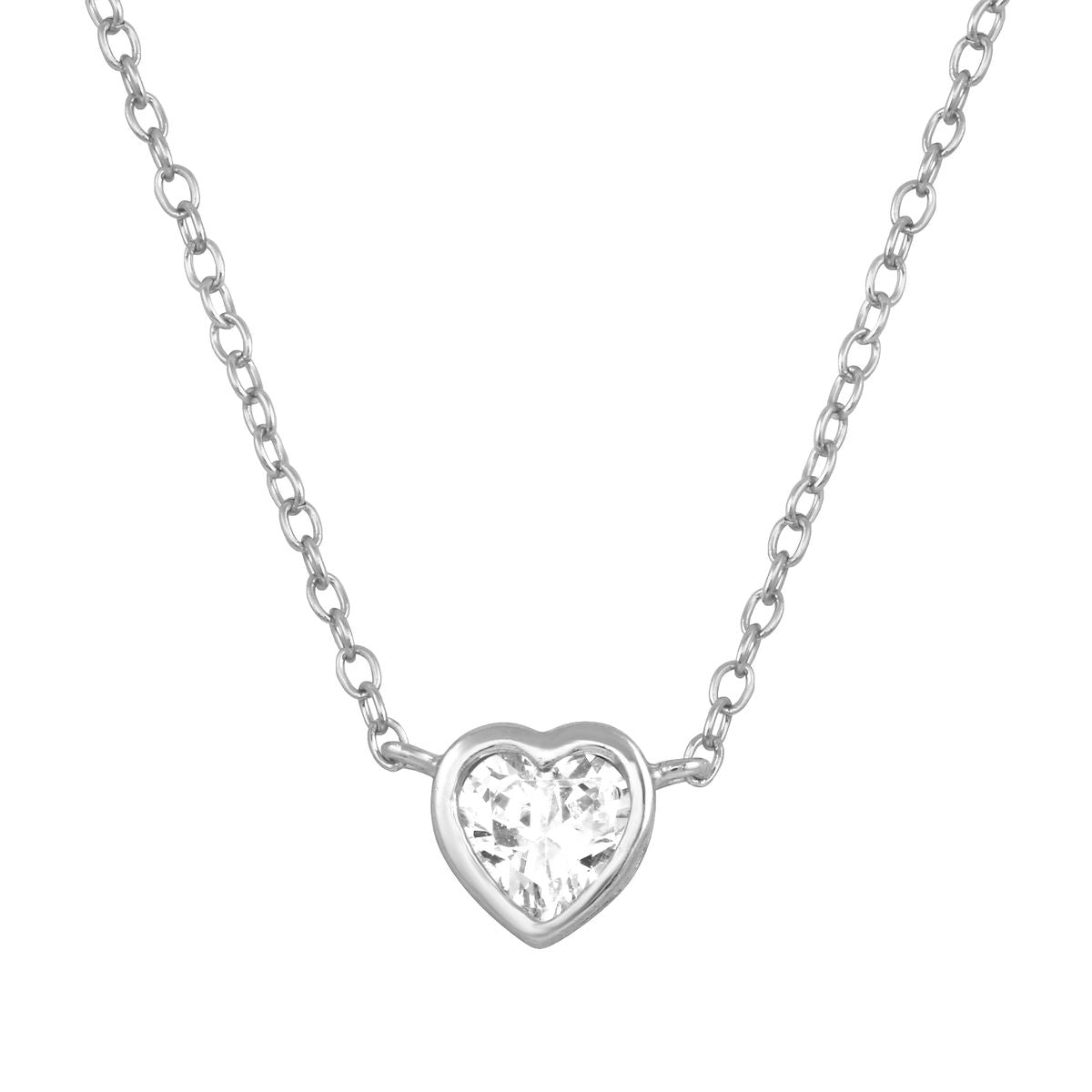 Heart Bezel Necklace