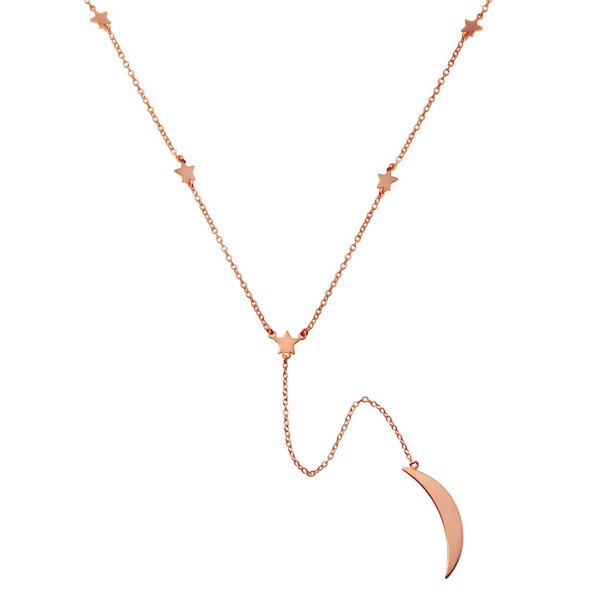 Star and Moon Y-Necklace