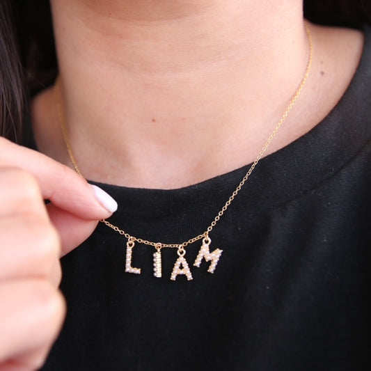 Custom Pearl Name Necklace