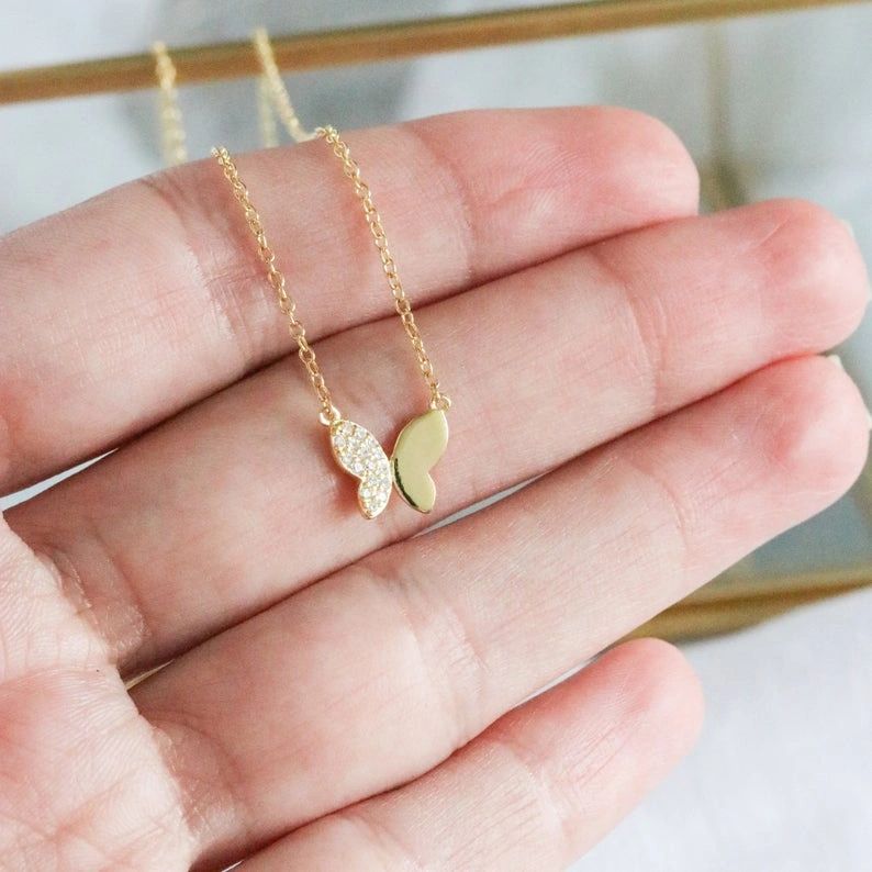 Tiny Butterfly Necklace