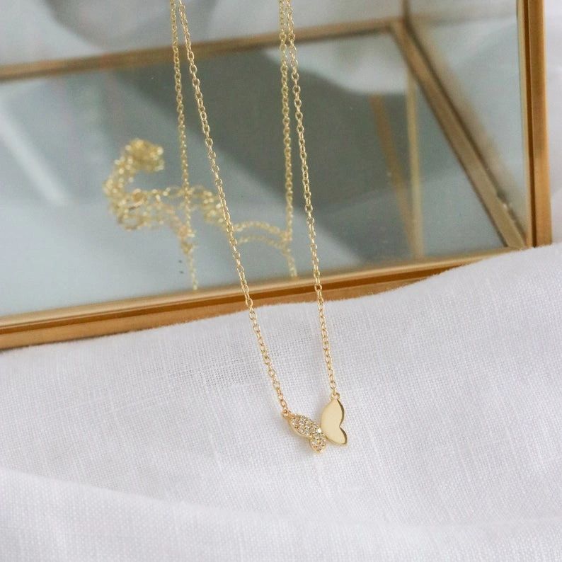 Tiny Butterfly Necklace