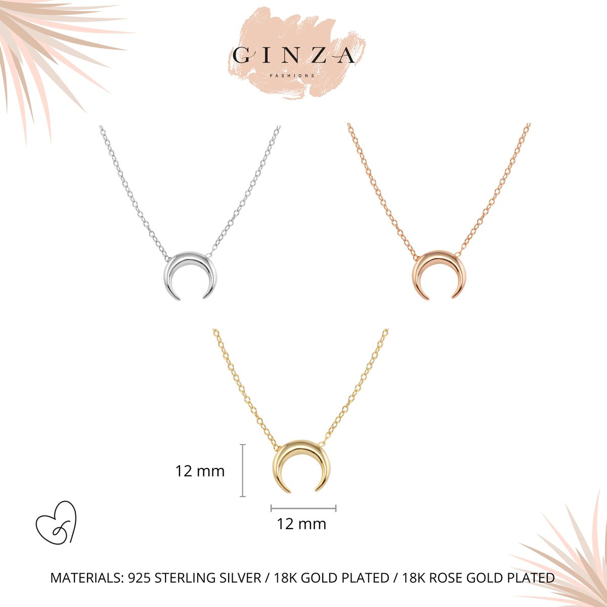 Tiny Crescent Moon Necklace