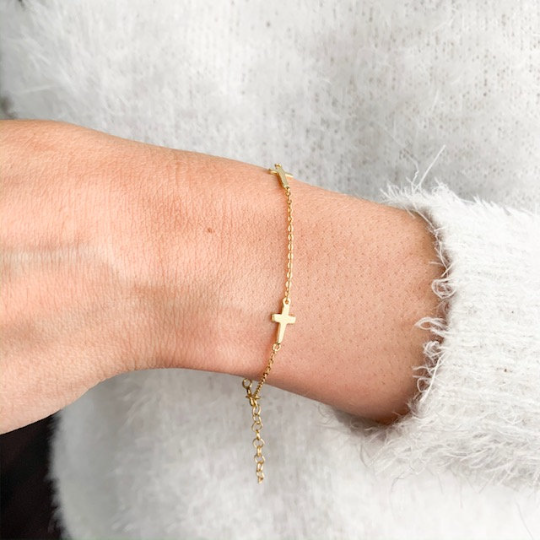 Triple Sideways Cross Bracelet