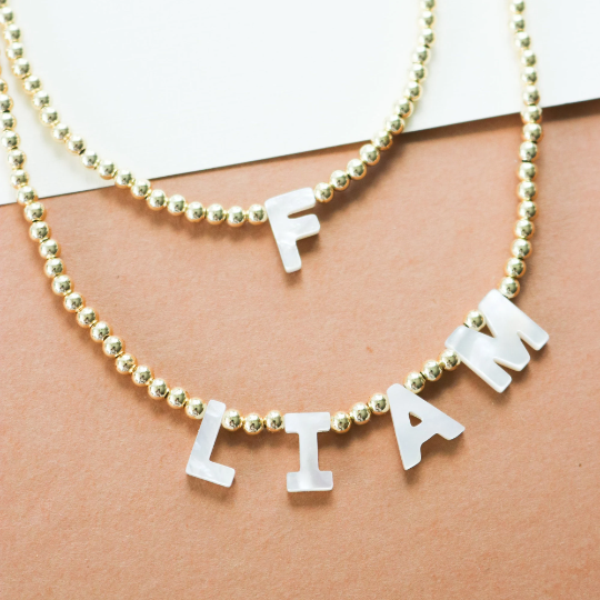 Custom Nacre Beaded Necklace