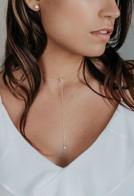 Round CZ Y-Necklace