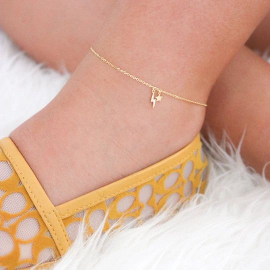 Lightning bolt and Star anklet