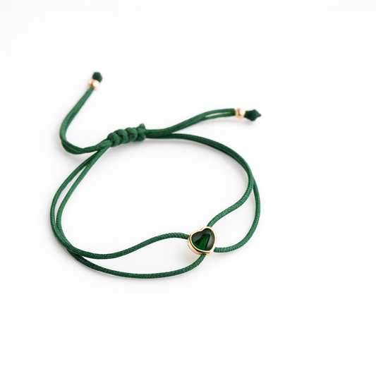 Heart Cotton Cord Bracelet