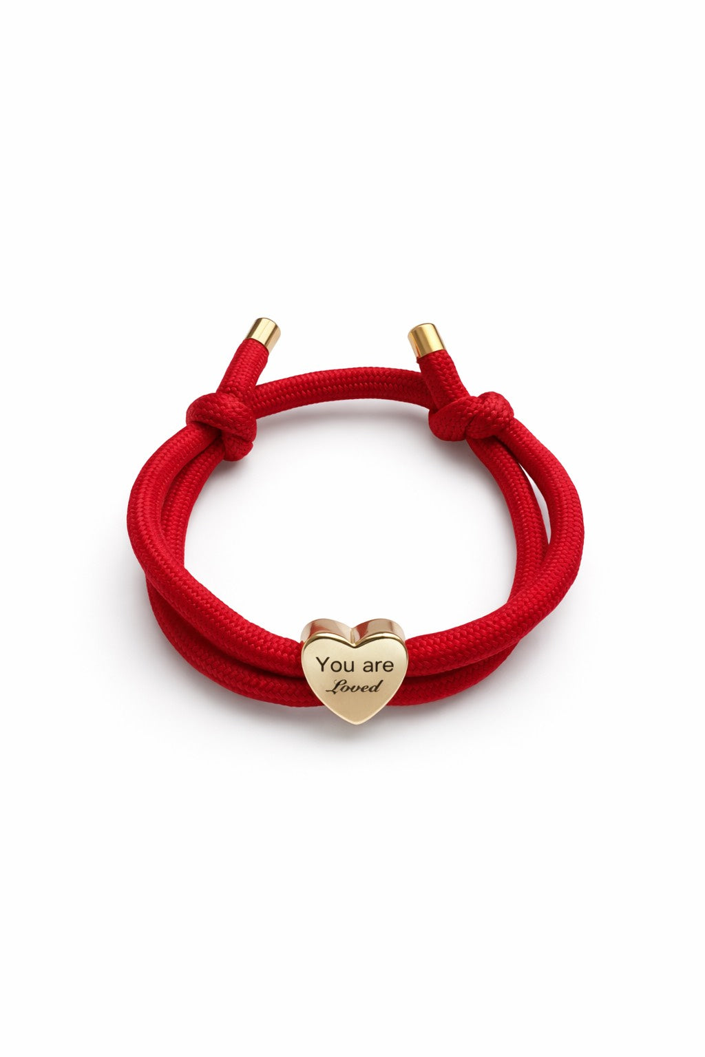 Custom Heart Adjustable Cord  Bracelet