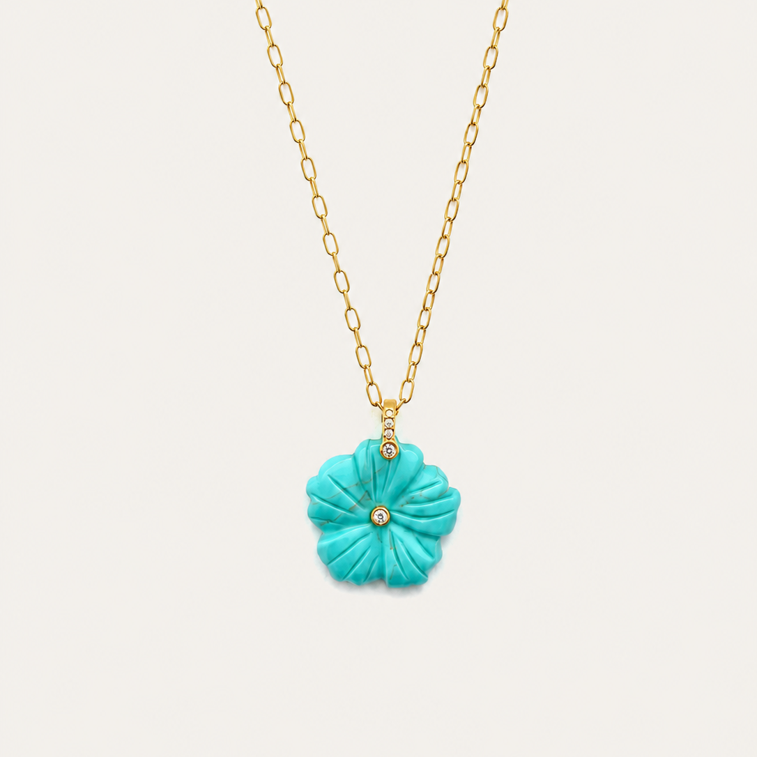 Turquoise Flower Necklace