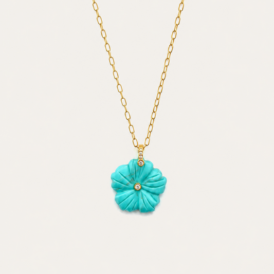Turquoise Flower Necklace