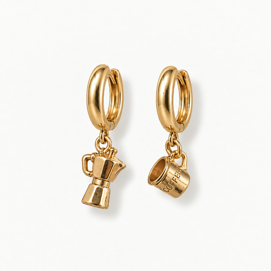 Greca + Cup  Huggie Earring