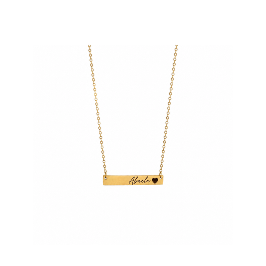 Personalized Bar Engraved Necklace