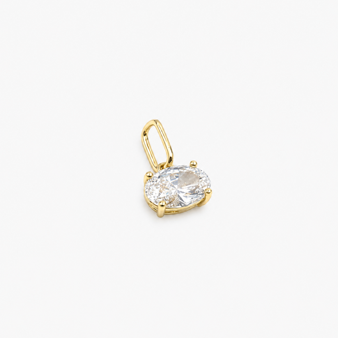 Oval Glow Crystal Charm