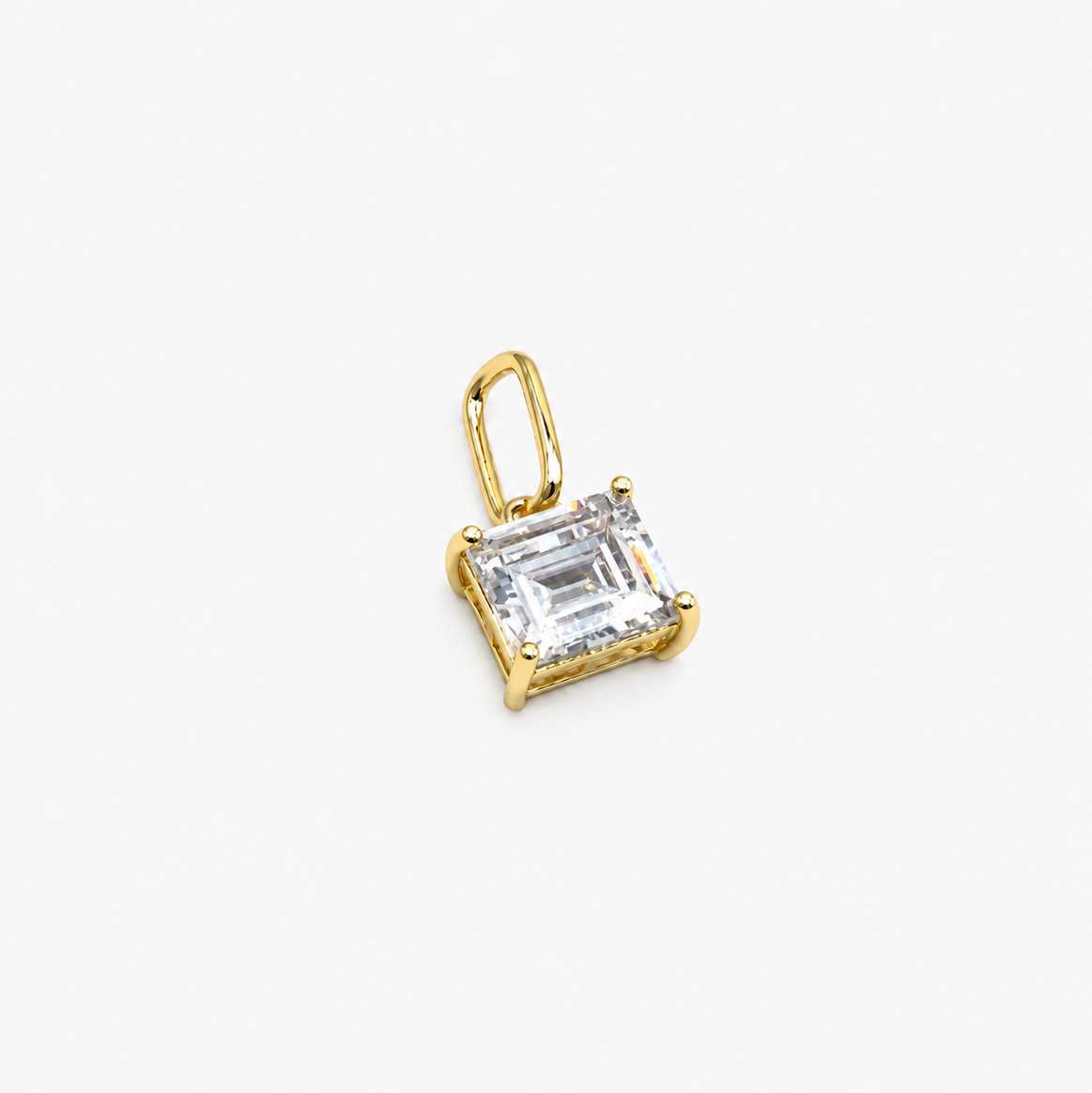 Square Crystal Charm