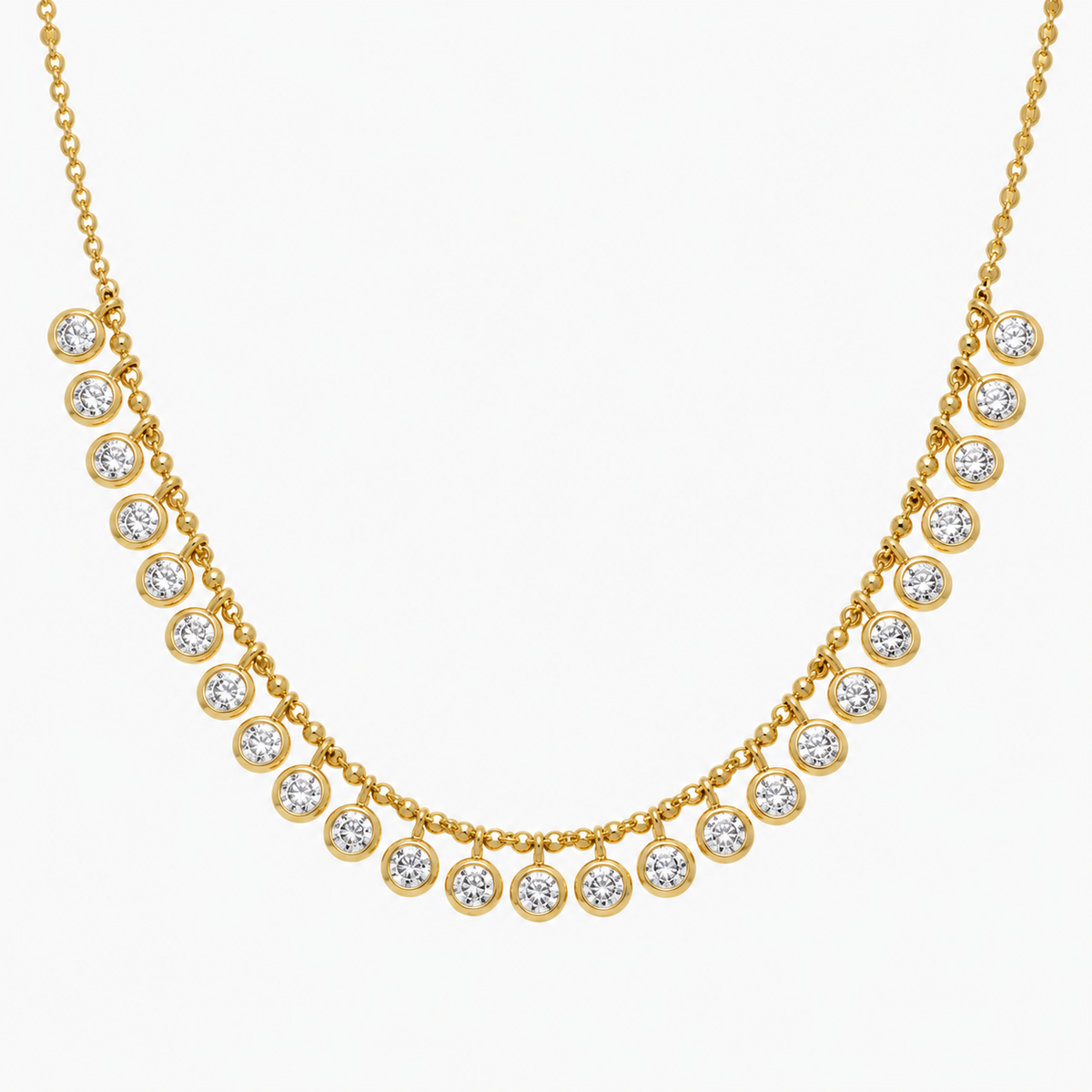 Cascade Crystal Charm Necklace