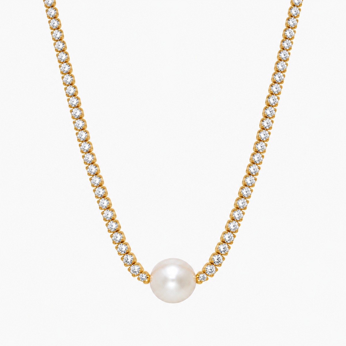 Tennis With Pearl Necklace