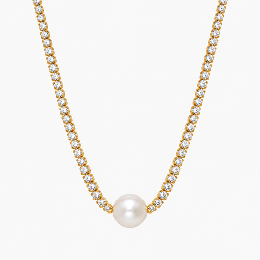 Tennis With Pearl Necklace