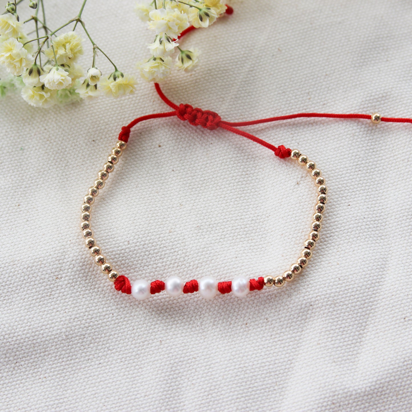 Pearls Cotton cord Bracelet