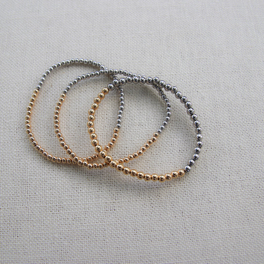 Two Tone Beaded ball Bracelet