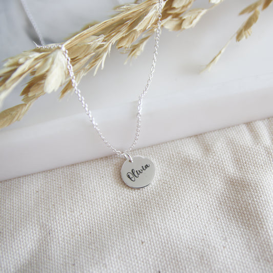 Custom Coin Engraved Necklace