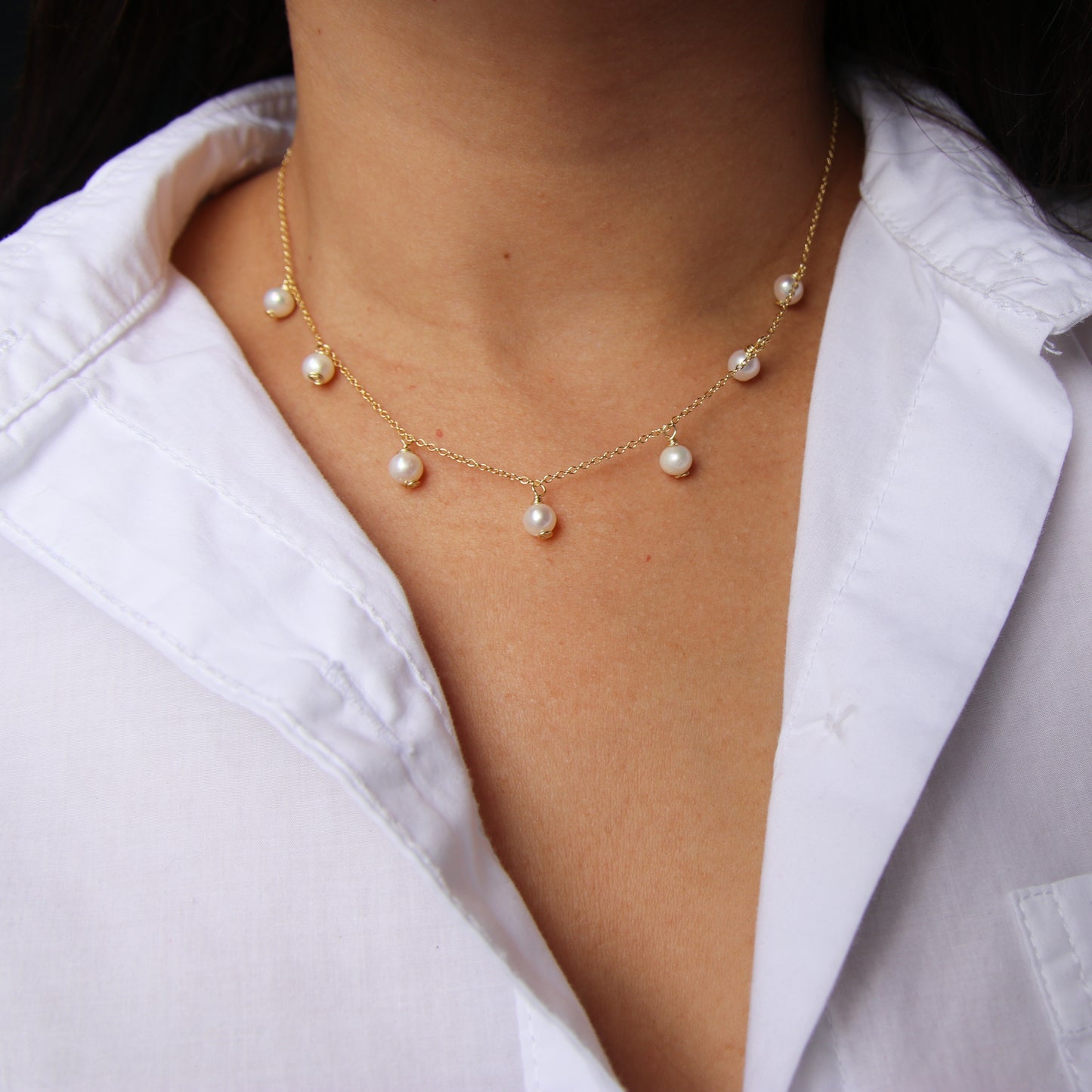 Dainty  Pearls  Necklace