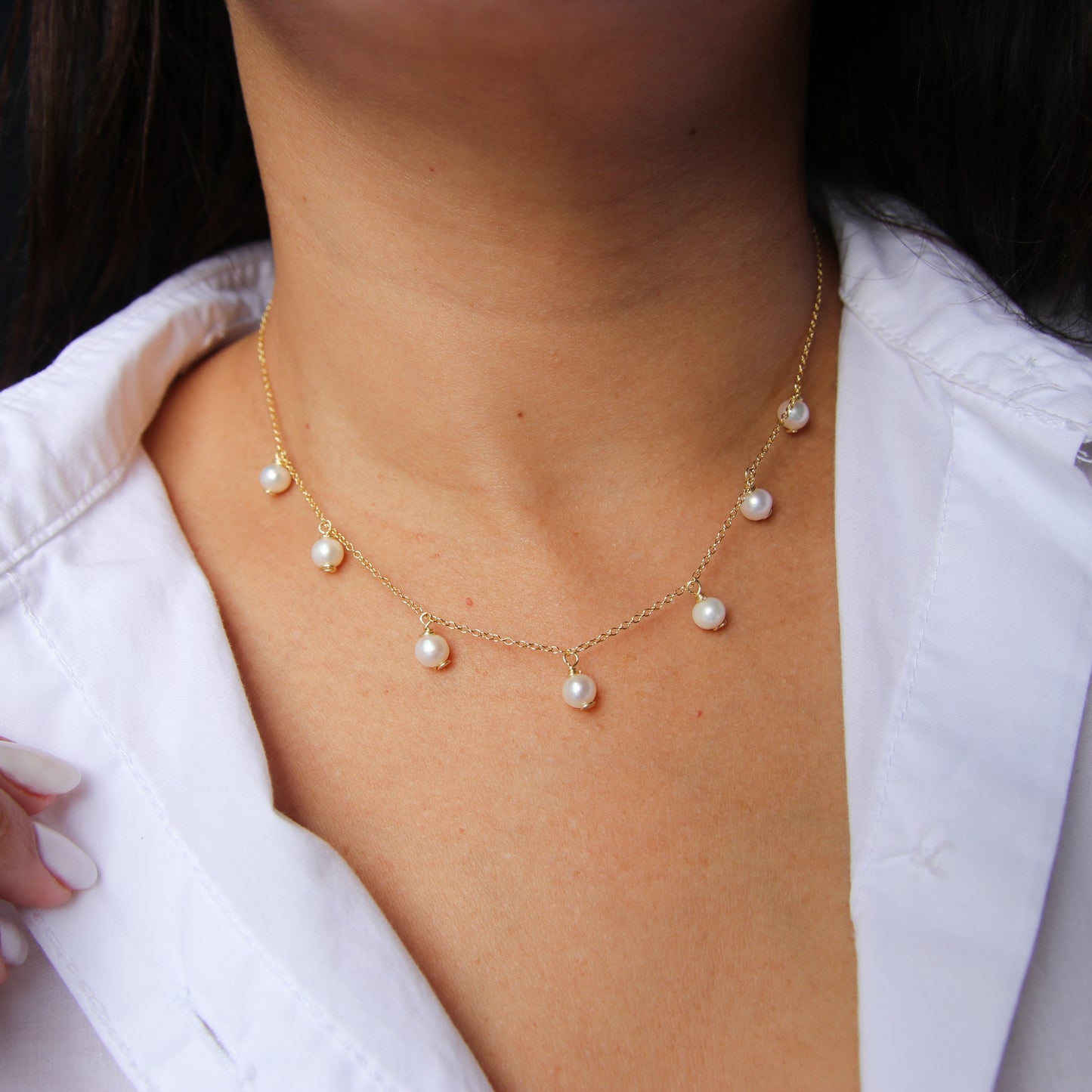 Dainty  Pearls  Necklace