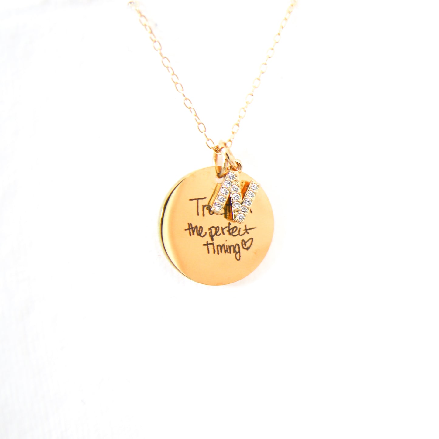 Handwritten with Letter Necklace