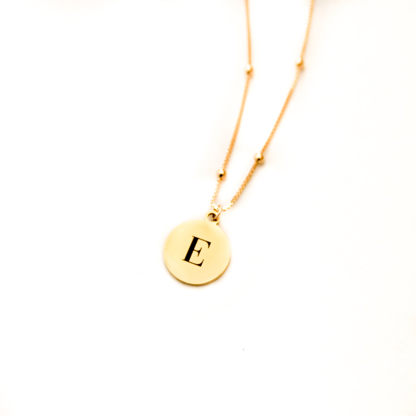 Couple Initial Disc Necklace