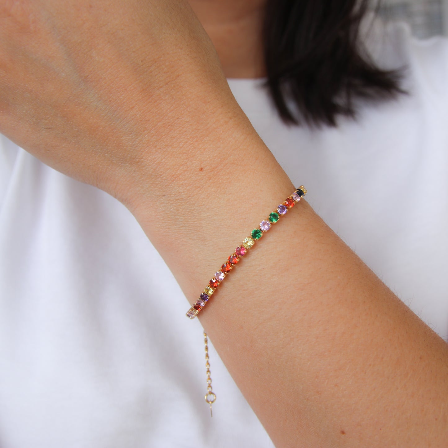 Multicolor Tennis Bracelet