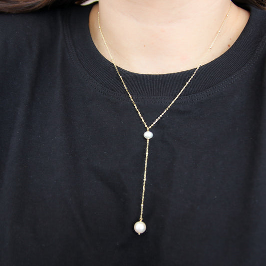 Pearl Lariat Necklace