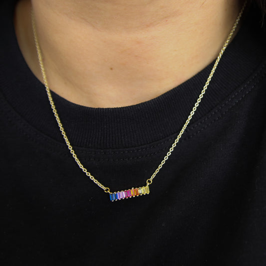 Multicolor Bar Necklace