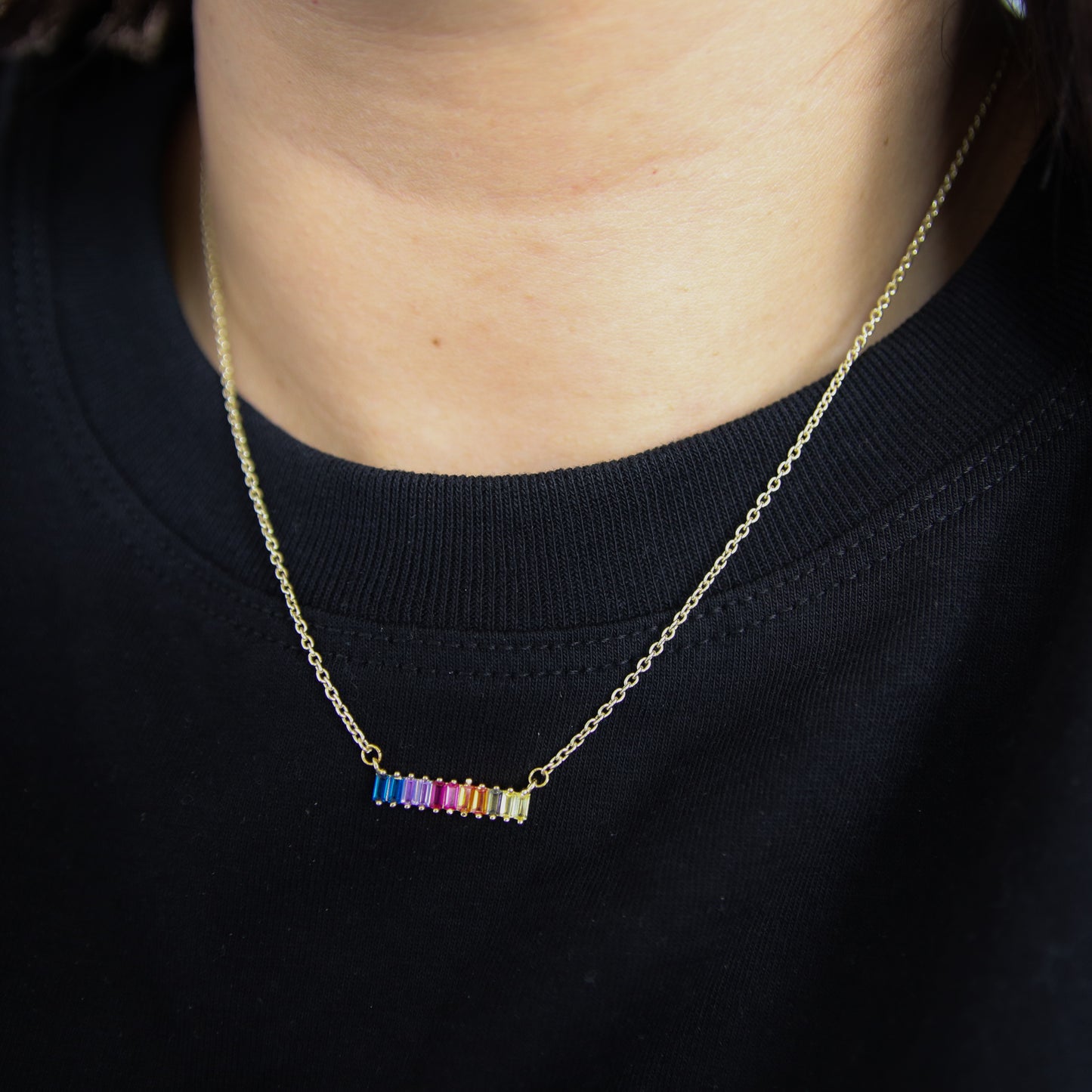 Multicolor Bar Necklace