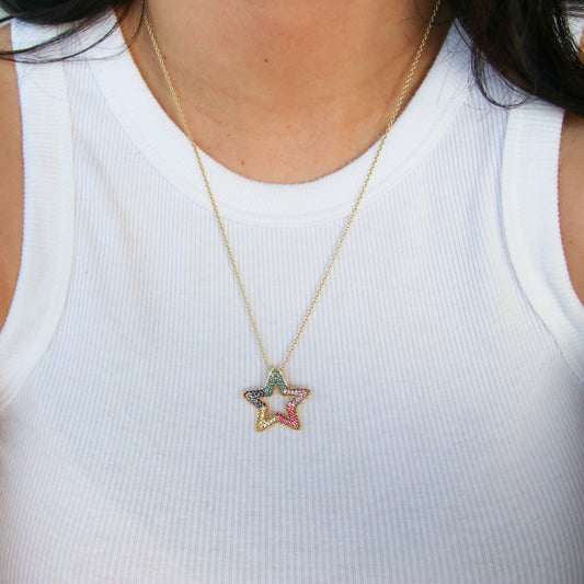Multicolor Star Necklace