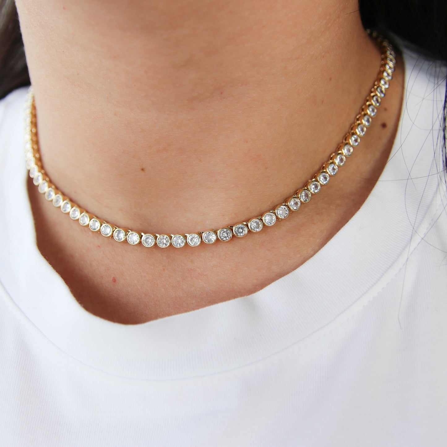 Bezel Tennis Choker