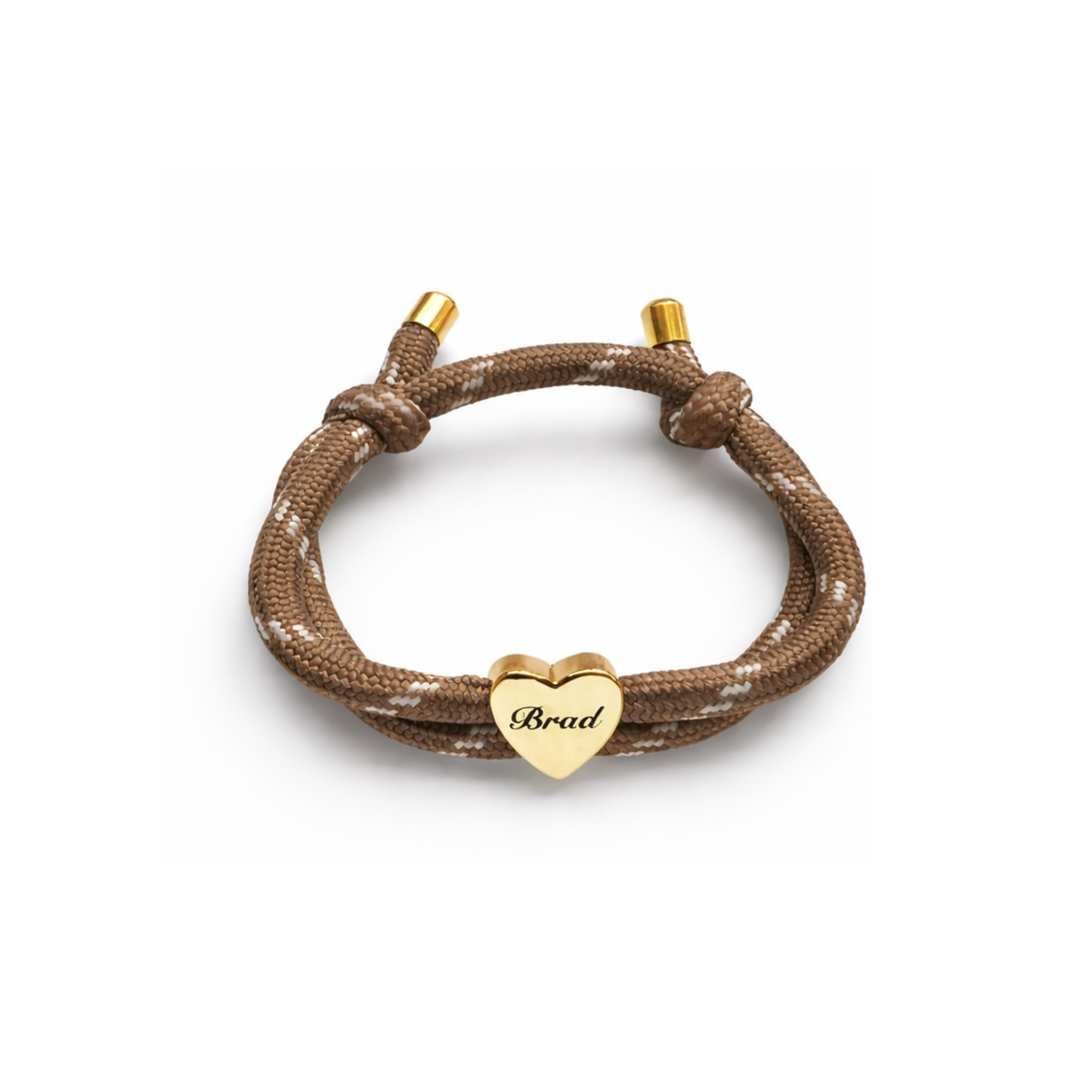 Custom Heart Adjustable Cord  Bracelet