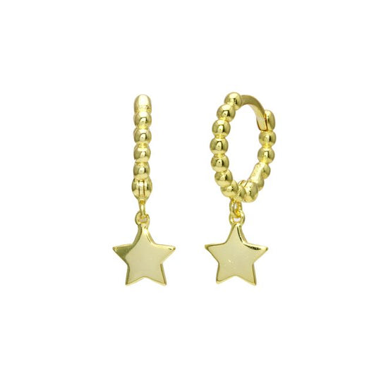 Star Hoop Dots Earrings