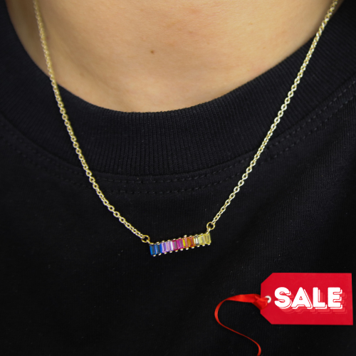 Multicolor Bar Necklace