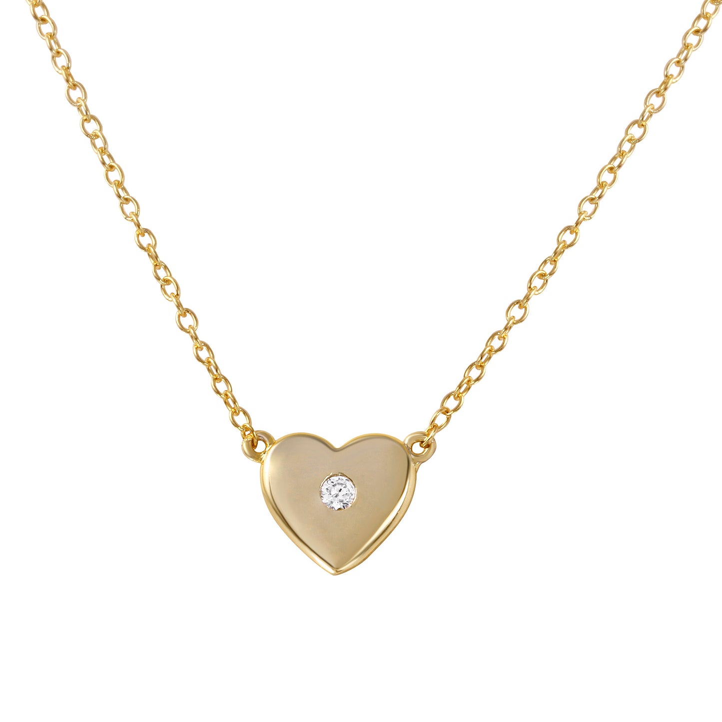 Heart with CZ Necklace