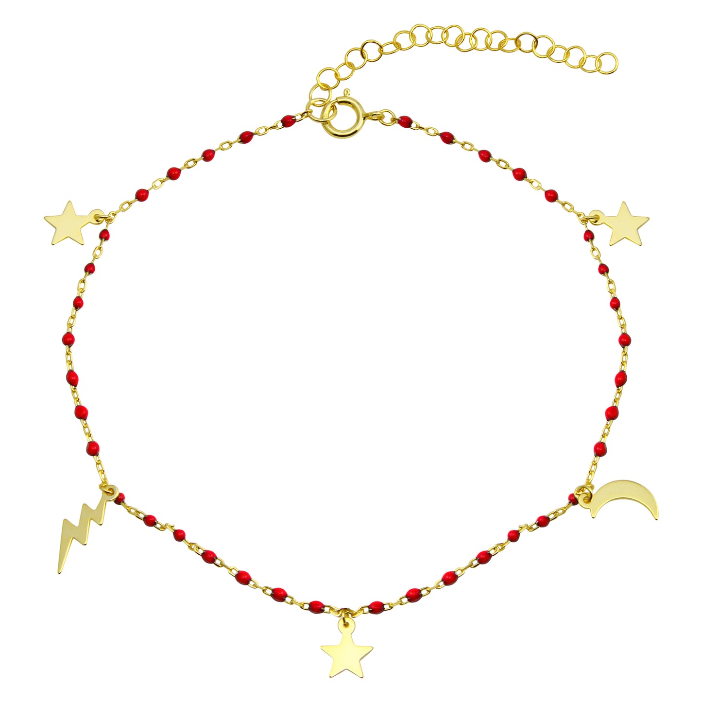 Moon and Stars Anklet