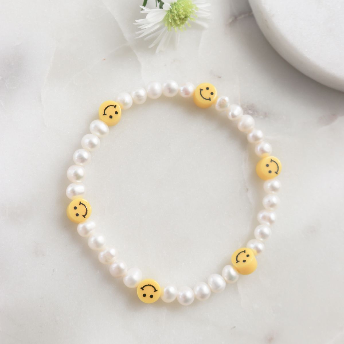 Happy Face with Pearls Bracelet